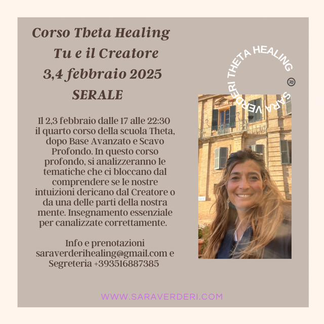 theta healing tu e il creatore milano italia sara verderi