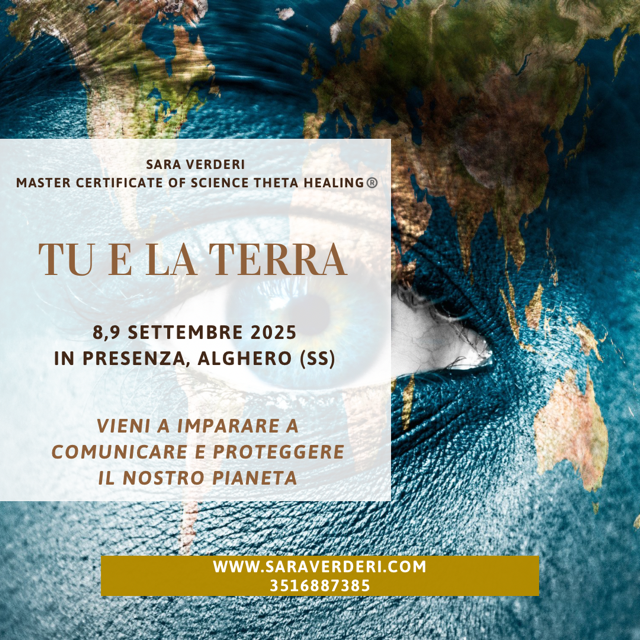 theta healing tu e la terra agosto 2025 alghero sara verderi
