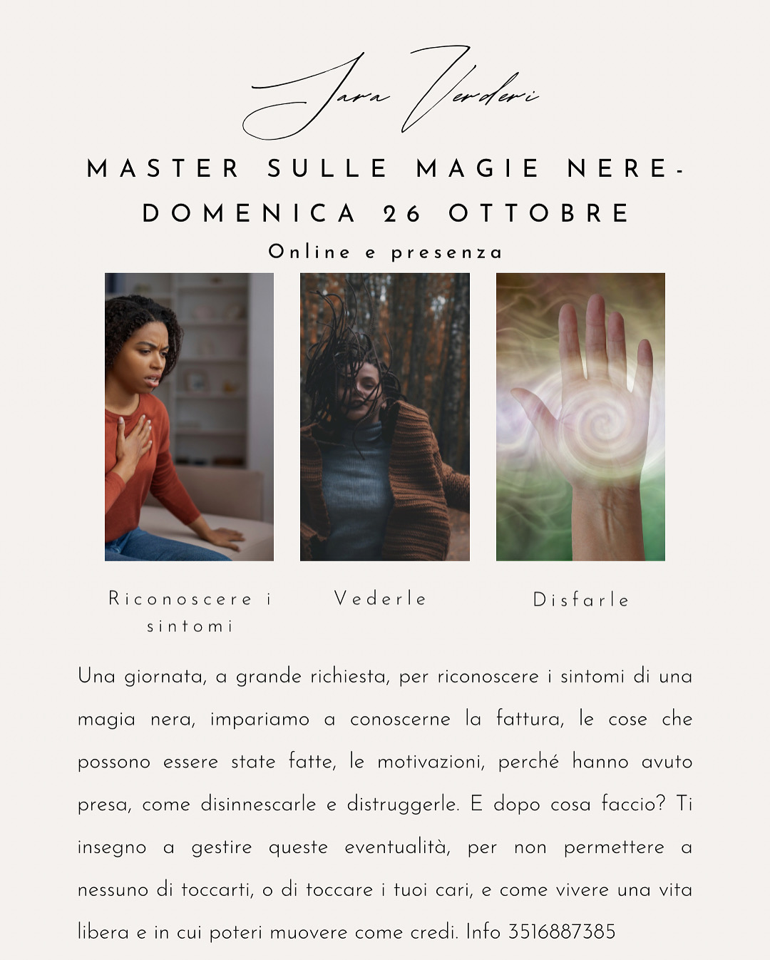 sciogliere magie nere workshop sara verderi milano